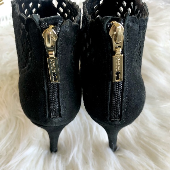 Ivanka Trump Didia Cutout Suede Bootie Black 7.5 - Picture 10 of 15